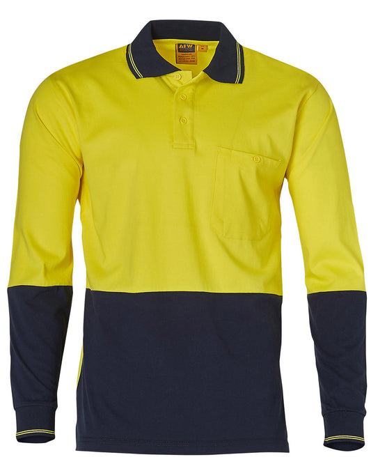 Hivis Long Sleeve Cotton Polo Shirt