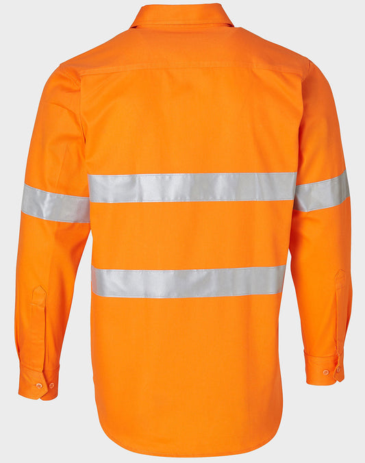 Orange Drill Long Sleeve Shirt With Tape
