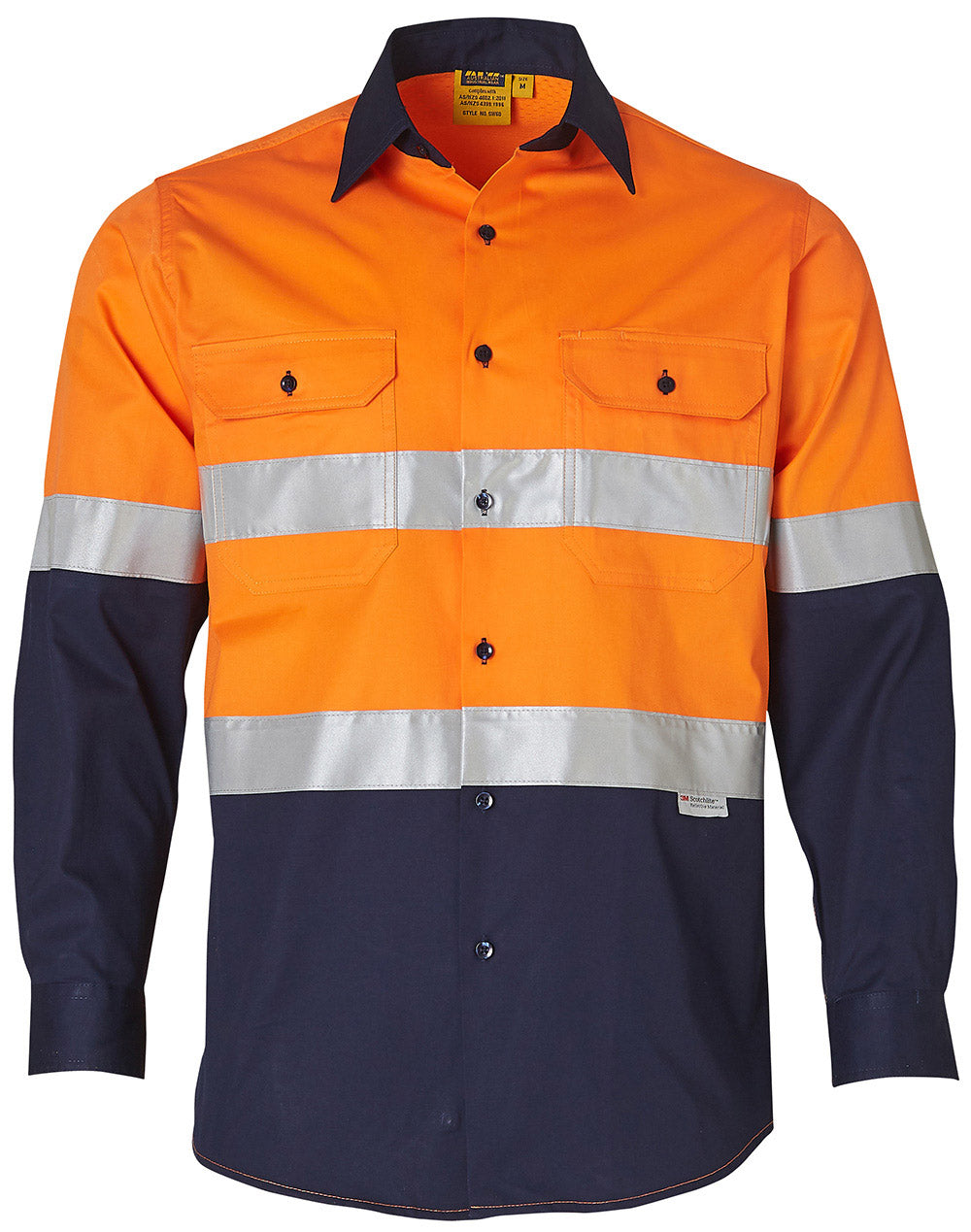 Hi Vis Day Night Long Sleeve Coolbreez Shirt - made by AIW