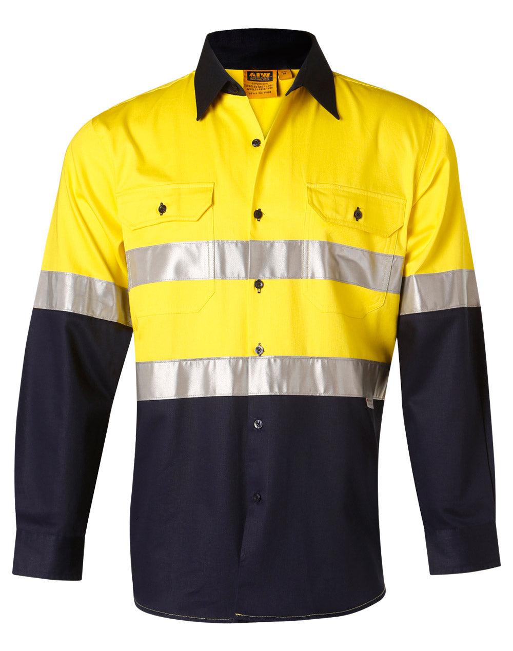 Long Sleeve Hi Vis Day Night Drill Shirt - made by AIW
