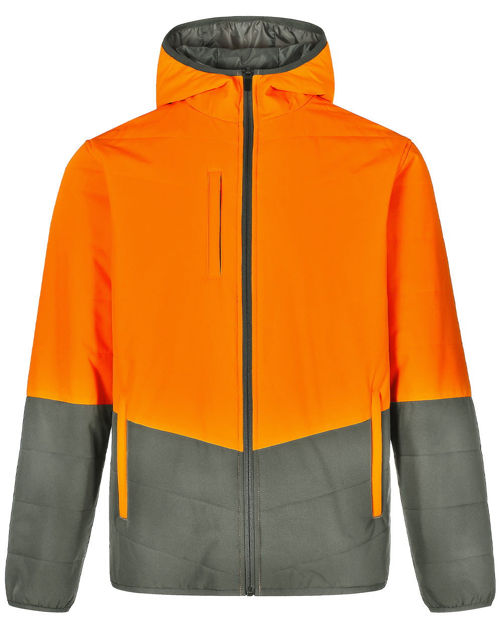 Hi Vis Hooded Puffer Jacket - made by AIW