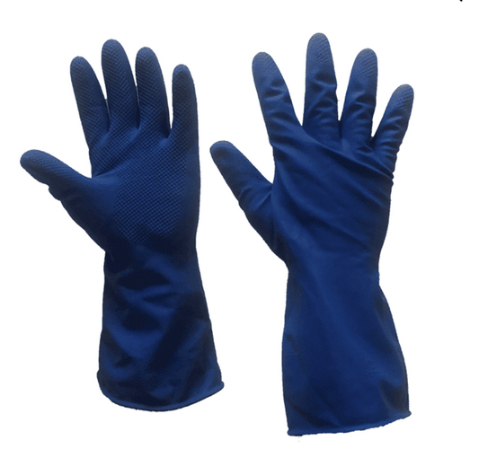 Carton of 144 Pairs of Blue Silverlined Gloves