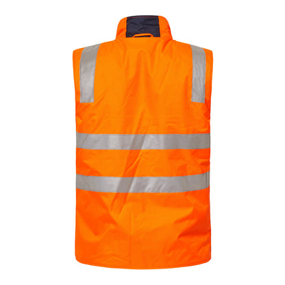 Hi Vis Reversible Vest With Tape - made by Workcraft
