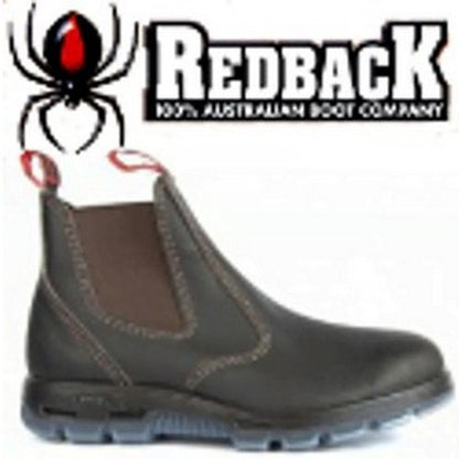 Brown Elastic Side Work Boots - made by Redback Boots