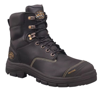 150mm Black Zip Safety Boot - made by Oliver Footwear