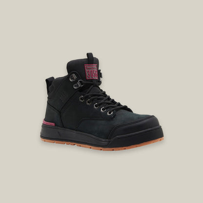 Ladies 3056 Black Zip Safety Boots - made by Hard Yakka Footwear