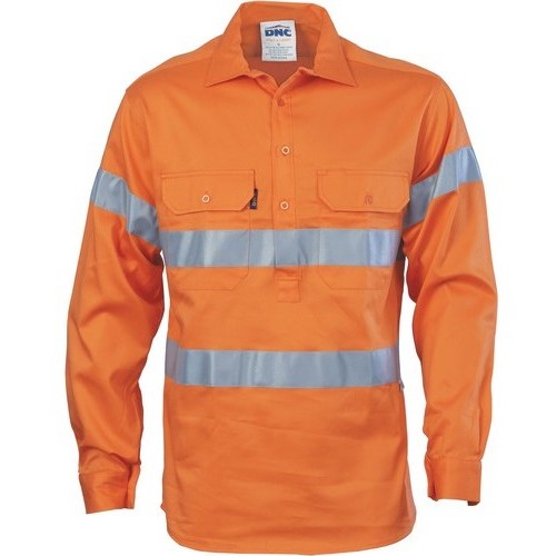 Dnc Long Sleeve Hi Vis Closed Front Ref Shirt - made by DNC