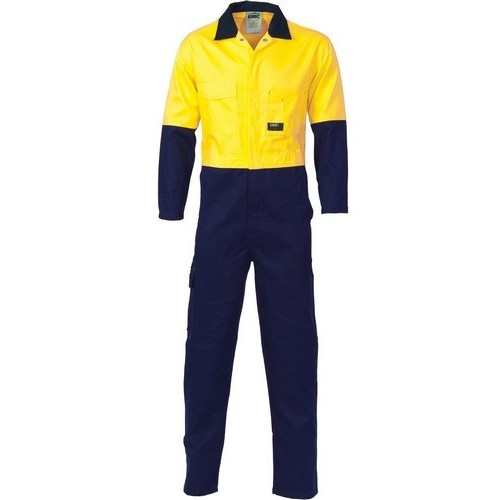 Hi Vis Cotton Drill Coveralls - made by DNC