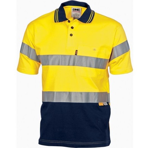 Hivis Day Night Short Sleeve Vent Cotton Polo - made by DNC