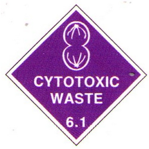 Poly 270mm Hazchem 6.1 Cytotoxic Waste Diamond