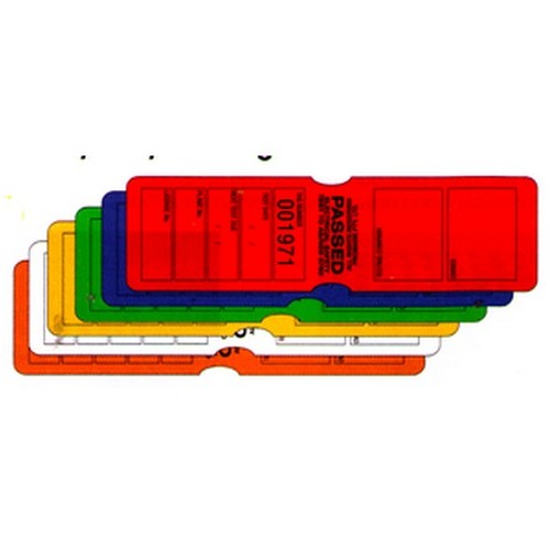 Test Tag Blue Signage TAGEHDB Pack of 100 35x110mm Adhesive Test Tags Blue - B-PROTECTED