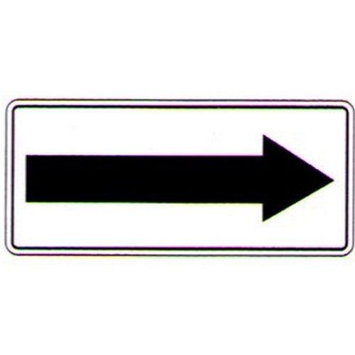 200x450mm Poly Arrow Black Sign - made by Signage