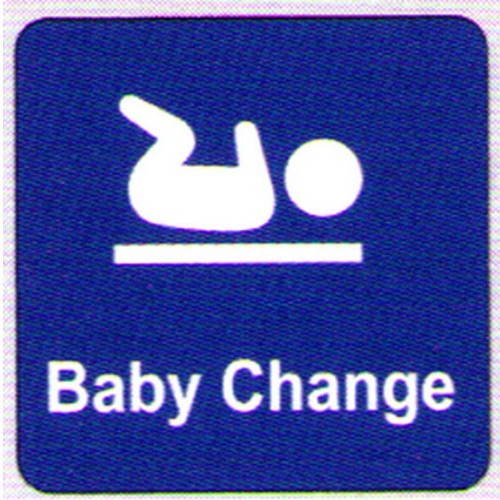 180x180mm PVC Baby Change Braille Sign