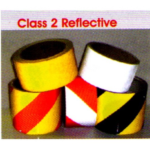 Roll of 5m Black Yellow Class 2 Reflective Tape