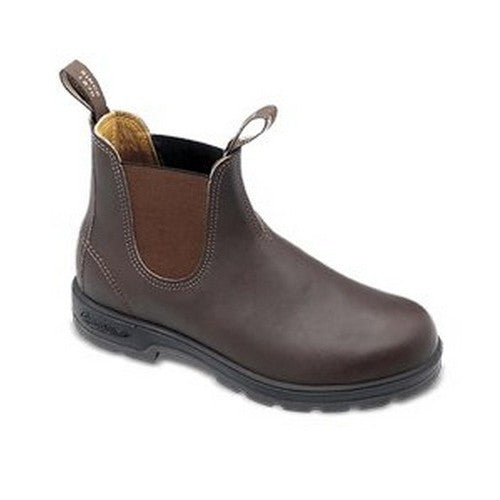Brown Elastic Side Work Boots - made by Blundstone