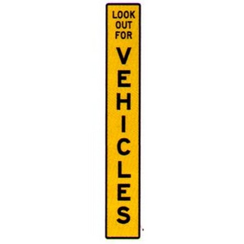 200x1000mm Metal For Flexipost Look Out For Vehicles Sign - made by Signage