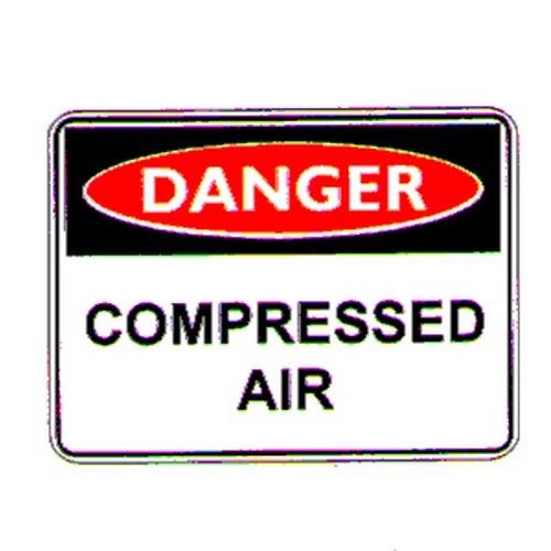 Pack Of 5 Self Stick 100x140mm Danger Compressed Air Labels - made by Signage