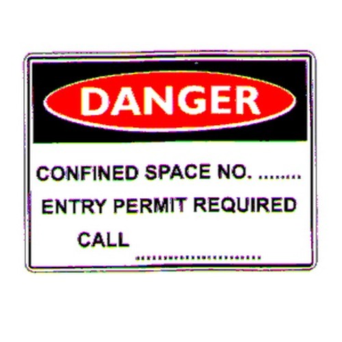 Metal 225x300mm Danger Confined Space No.. Sign - made by Signage