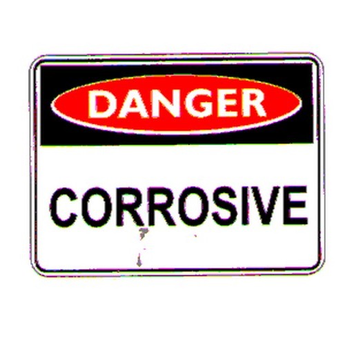 Metal 300x450mm Danger Corrosive Sign - made by Signage