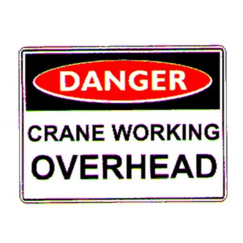 Flute 450x600mm Danger Crane Overhead Sign - made by Signage