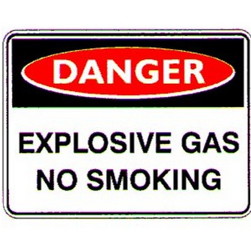 Metal 450x600mm Danger Explosive Gas No Smokng Sign - made by Signage