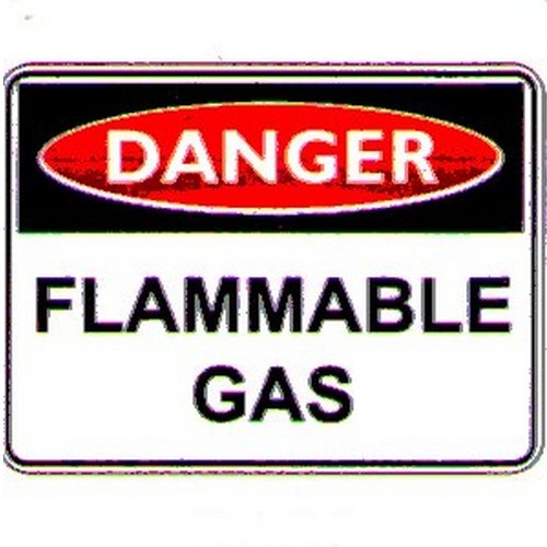 Metal 450x600mm Danger Flammable Gas Sign - made by Signage