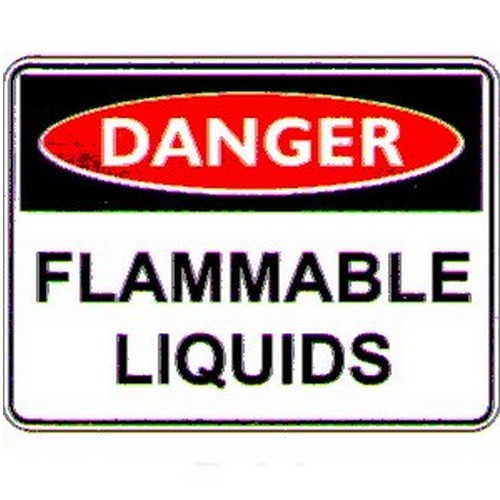 Metal 300x2Danger Flammable Liquids Sign - made by Signage