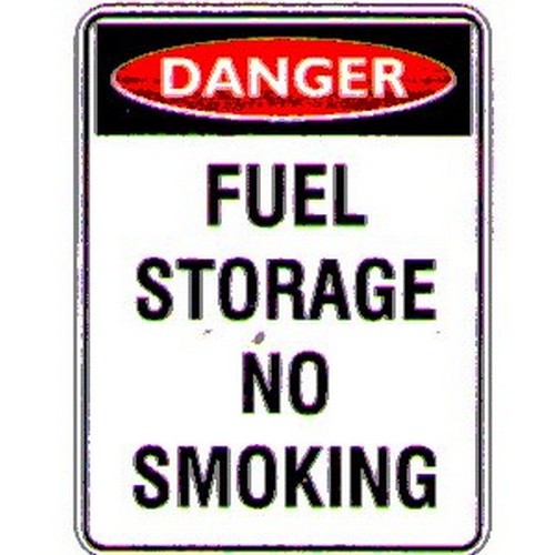 Metal 300x450mm Danger Fuel Storage No Smoking Sign - made by Signage