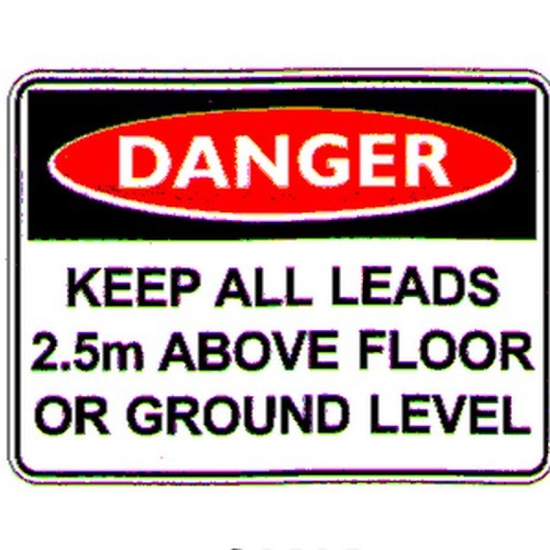 Flute 450x600mm Danger Keep All Leads Sign - made by Signage