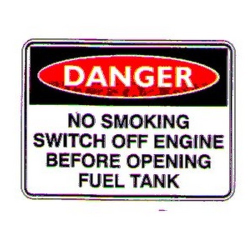 Metal 450x600mm Danger No Smoking Switch Sign
