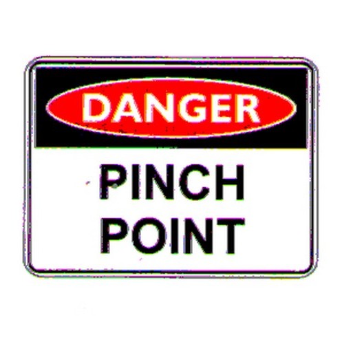Pack Of 5 Self Stick 100x140mm Danger Pinch Point Labels - made by Signage