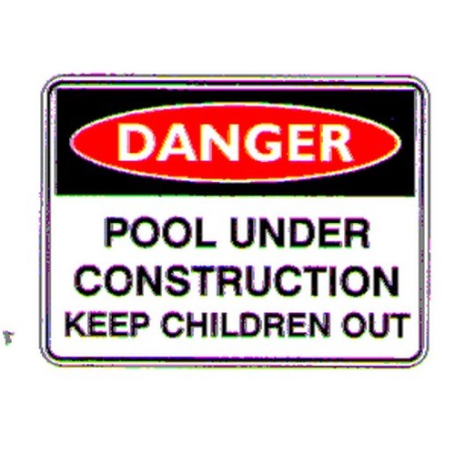 Metal 450x600mm Danger Pool Under Etc Sign - made by Signage