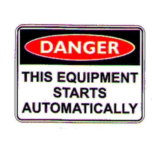 Plastic 300x225mm Danger This Equipment Etc Sign