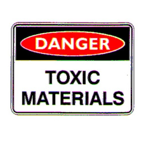 Metal 225x300mm Danger Toxic Materials Sign