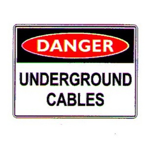 Metal 225x300mm Danger Underground Sign