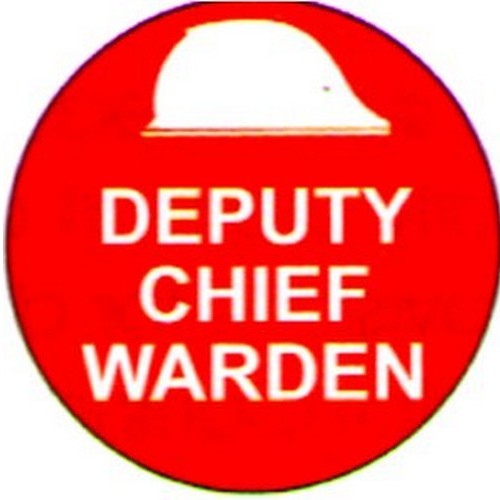 Pack of 5 Self Stick 50mm Deputy Chief Warden Labels - made by Signage