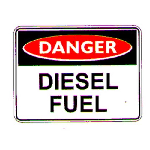 Metal 450x600mm Danger Diesel Fuel Sign