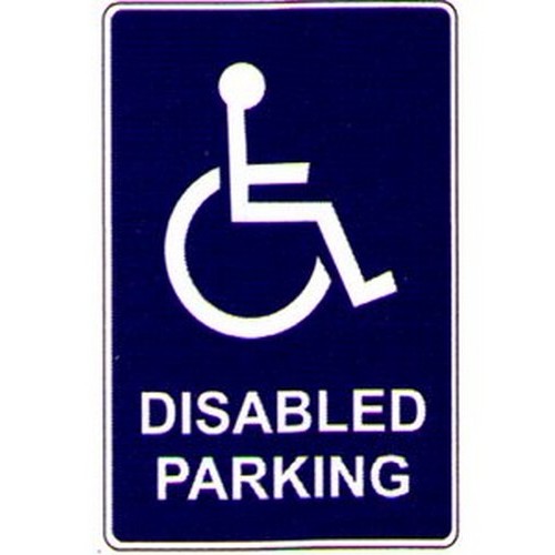 Metal 300x450mm Disabled Parking With Symbol Sign - made by Signage