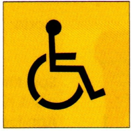 Poly 650x650mm Disabled Symbol Stencil - made by Signage