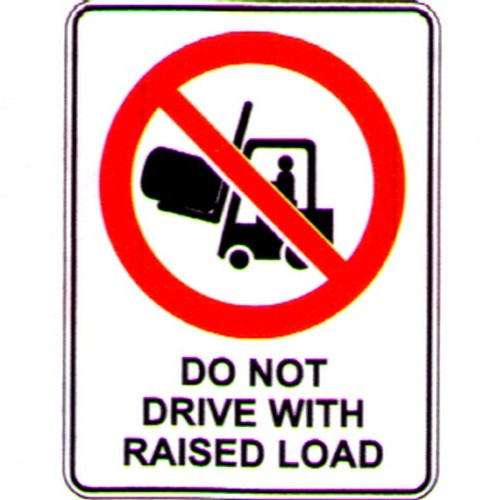Plastic 450x600mm Do Not Drive With Raised Sign - made by Signage