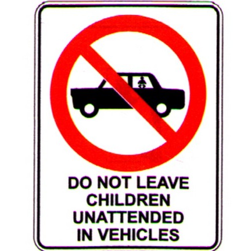 Metal 300x450mm Do Not Leave Children Etc. Sign - made by Signage