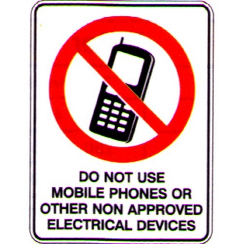 Metal 450x600mm Do Not Use Mobile Phones Sign - made by Signage