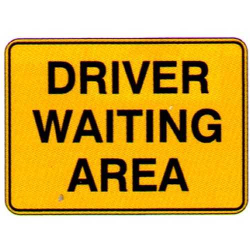 Metal 450x600mm Driver Waiting Area Sign - made by Signage