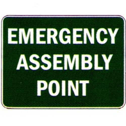 Metal 450x600mm Emergency Assembly Point Sign - made by Signage