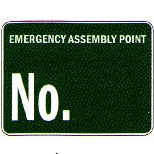 Metal 450x600mm Emergency Assembly Point No Sign - made by Signage