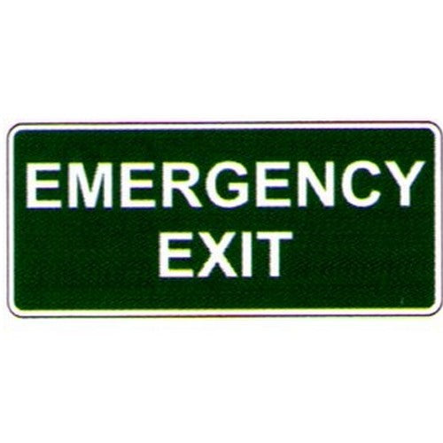 450x200mm Poly Emergency Exit W/Gr Sign