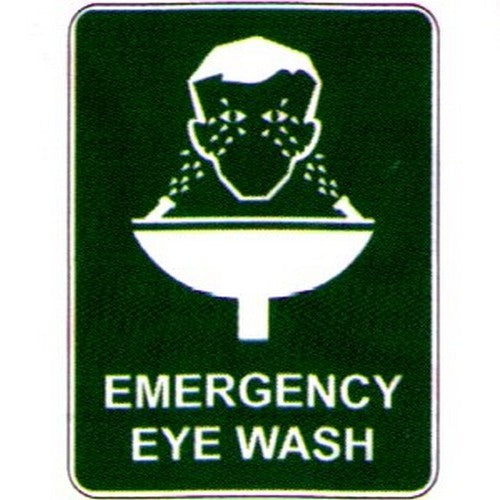 Plastic 450x600mm Emergency Eye Wash Sign - made by Signage