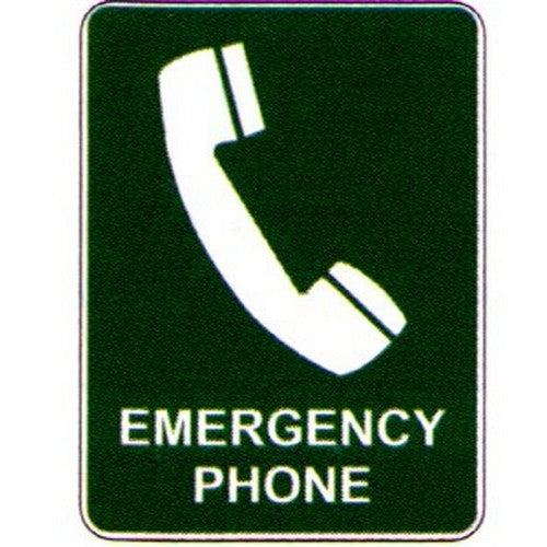 Plastic 225x300mm Emergency Phone Sign - made by Signage
