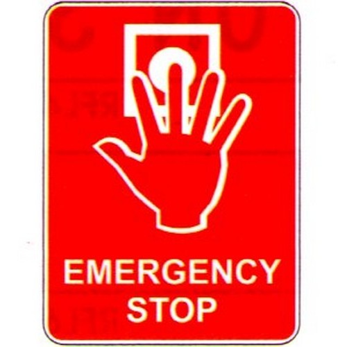 Emergency Stop Labels - B-PROTECTED