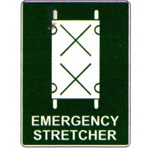 Metal 225x300mm Emergency Stretcher Sign - made by Signage